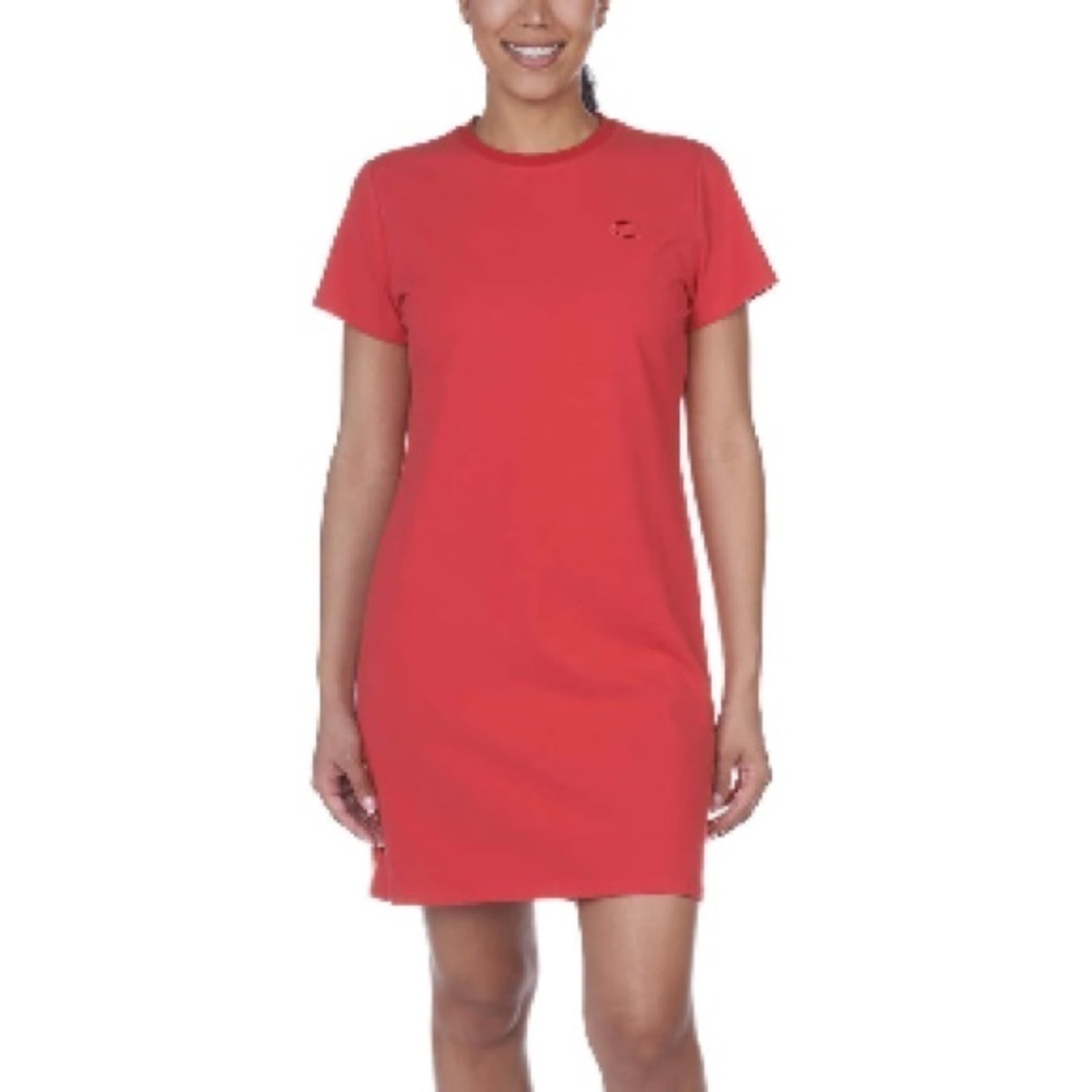 Champion Red Short Sleeve T-Shirt Dress